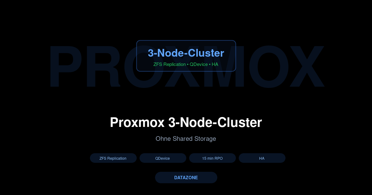 Proxmox 3-Node Cluster Without Shared Storage: ZFS Replication Instead ...